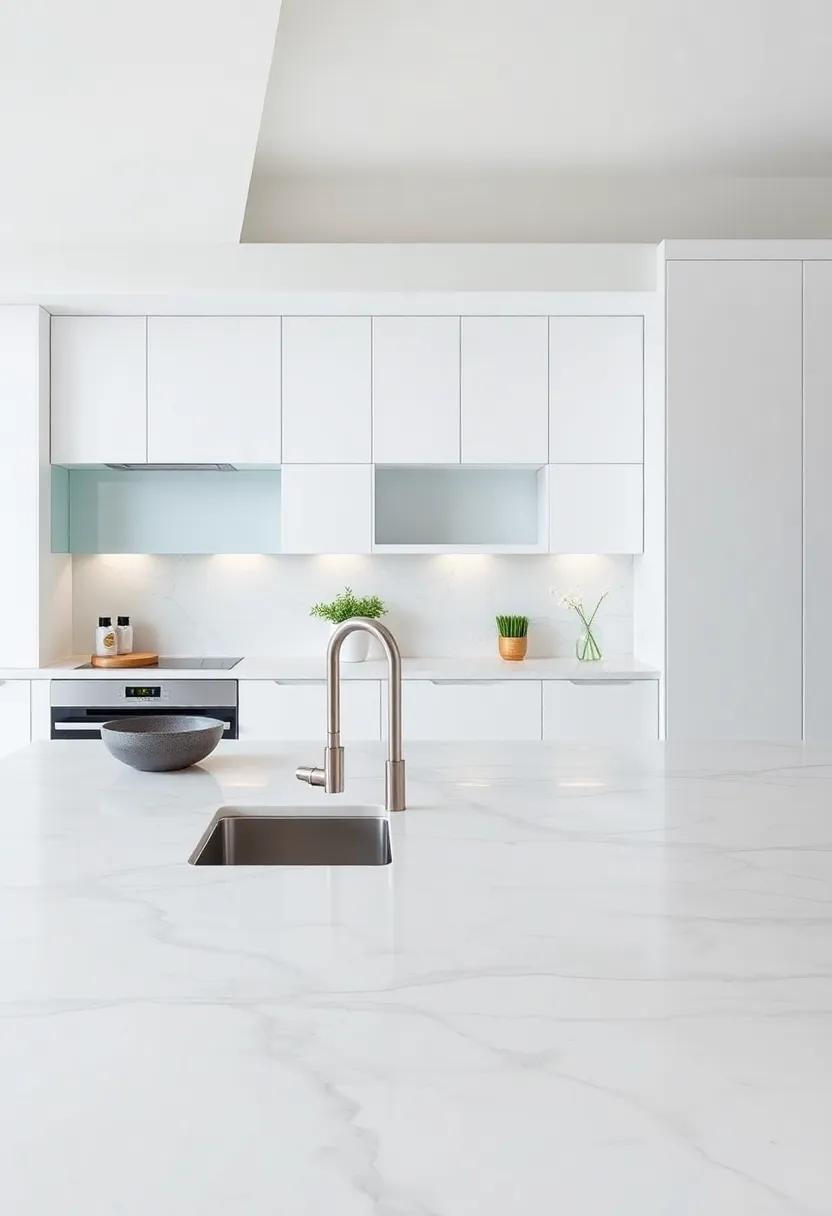 Opt for rounded edges on your marble countertops to soften the overall aesthetic and enhance safety