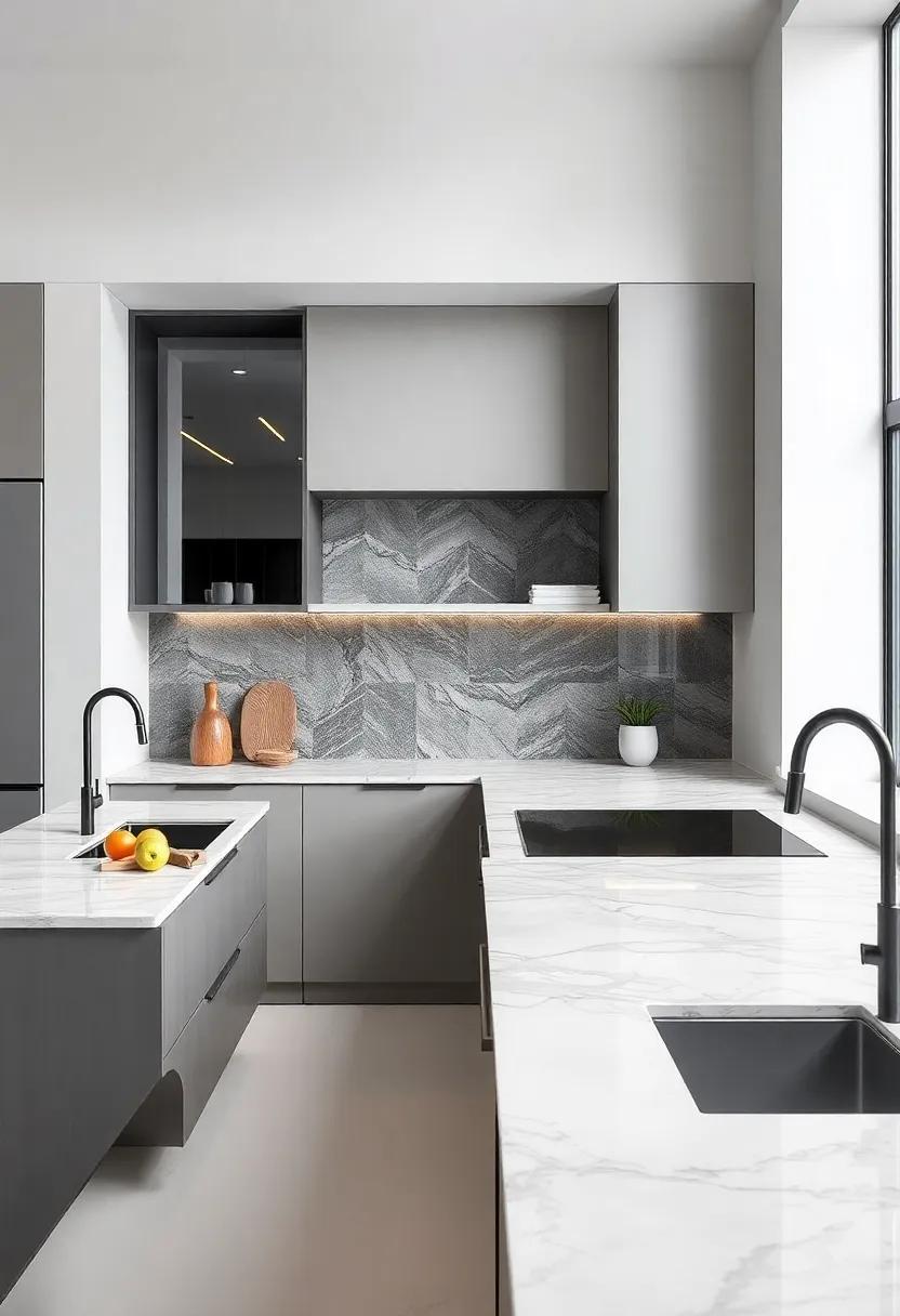 Opt for integrated marble cutting surfaces that provide both beauty and functionality in food preparation