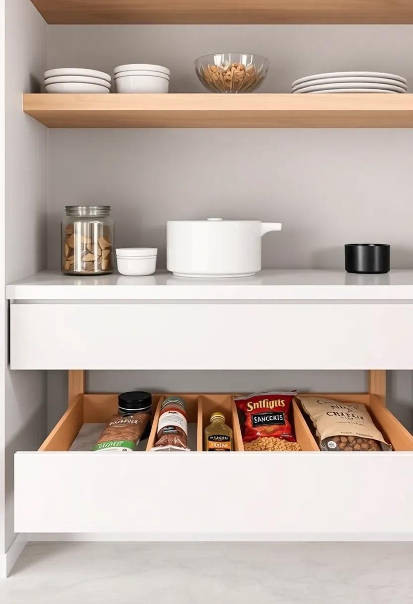 Utilizing Drawer Inserts for Spice and Snack Organization