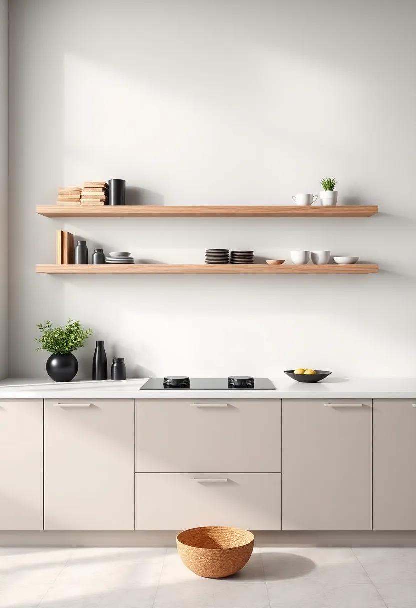 Utilizing Wall Space with Floating Shelves for a Modern Touch