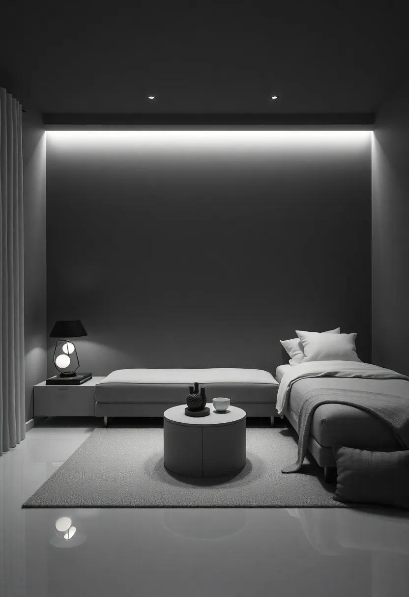 Lighting Choices⁣ That enhance⁣ Monochrome Elegance