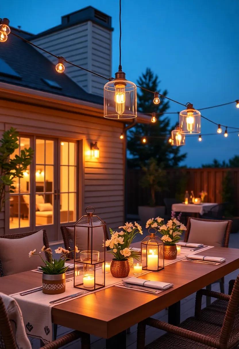 Designing a Warm Glow Around Dining spaces With ⁢Chic Table Lanterns and Centerpieces