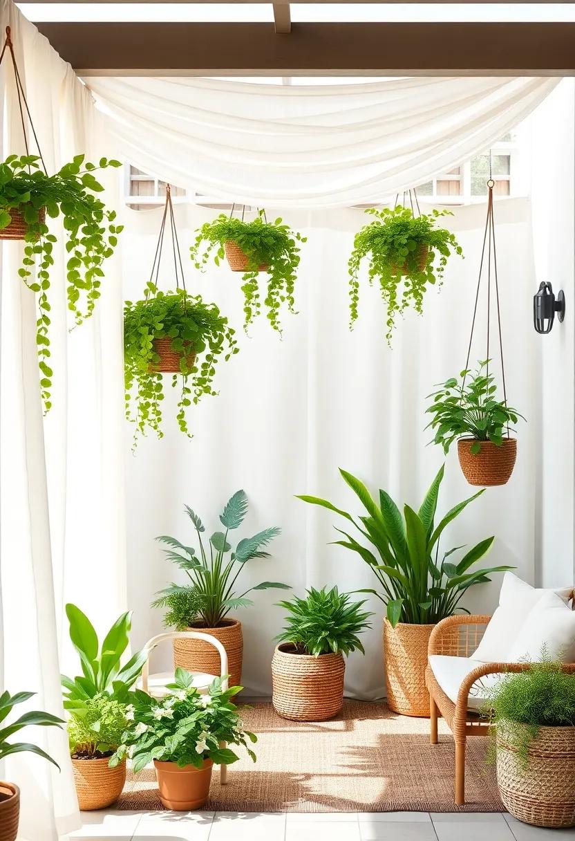 Enhancing Privacy and‍ Style ⁣with ‌Draped Fabrics and Greenery