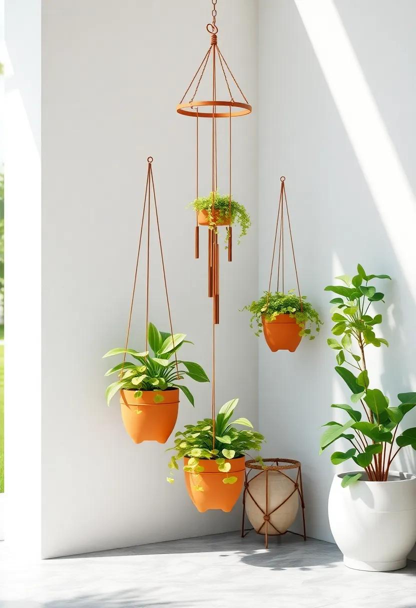 Soothing Sounds with Wind Chimes and Nature-Inspired Decor