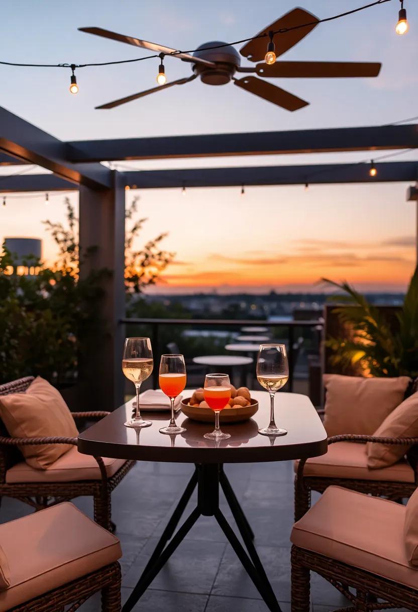 Sunset Cocktails and Appetizers for Lounge-Style Evenings