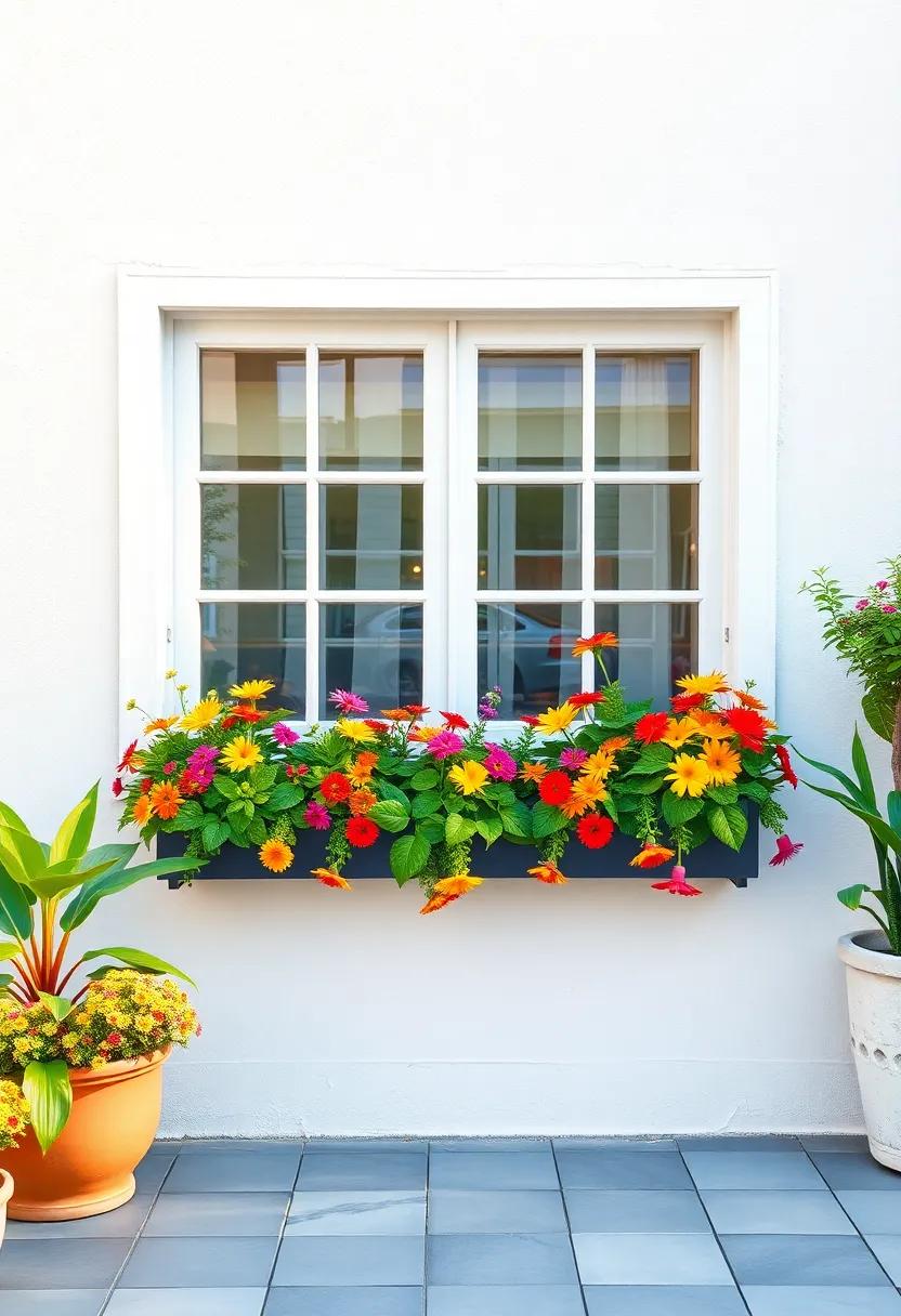 Brighten up a small patio ⁣area ⁣with blooming ‍window​ boxes​ overflowing with colorful flowers ‍and decorative ‍foliage