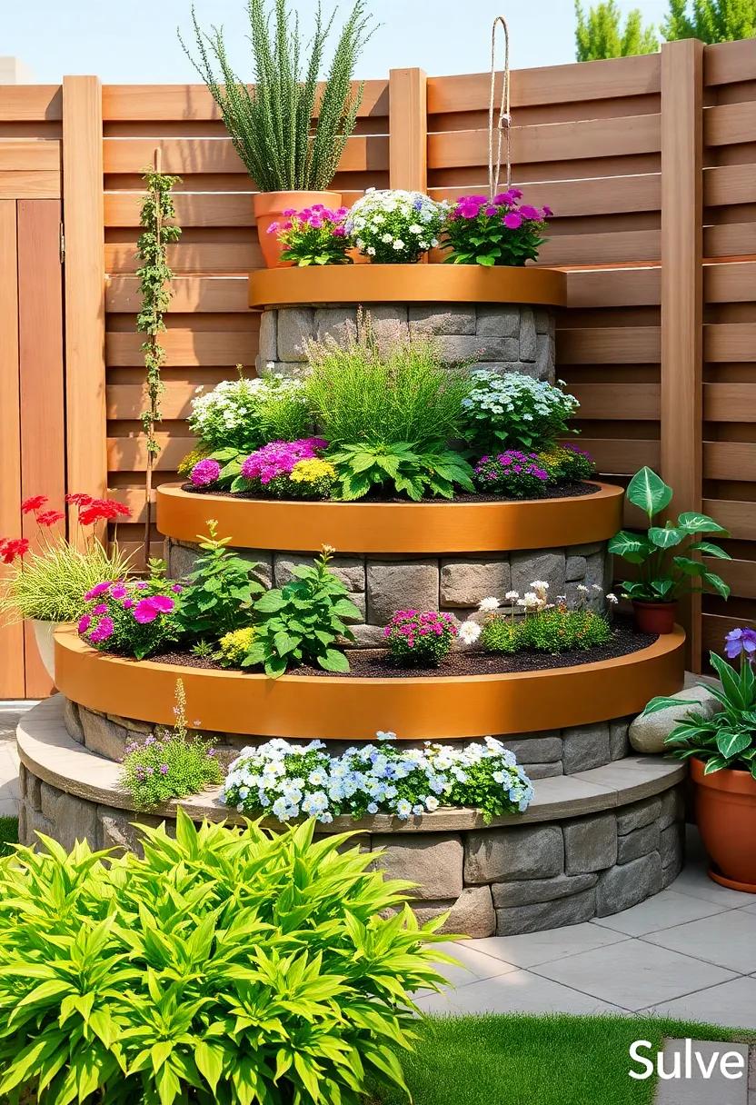 Create a tiered ⁣flower bed design to add dimension‌ and interest​ to your patio⁢ area,utilizing different heights and textures