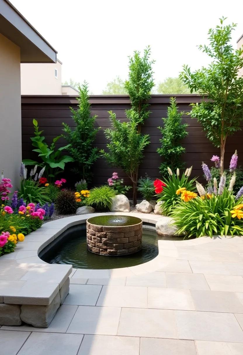 Integrate a small water feature ​surrounded by lush flower beds‌ to enhance tranquility and⁣ attract beneficial wildlife to ​your‍ outdoor space