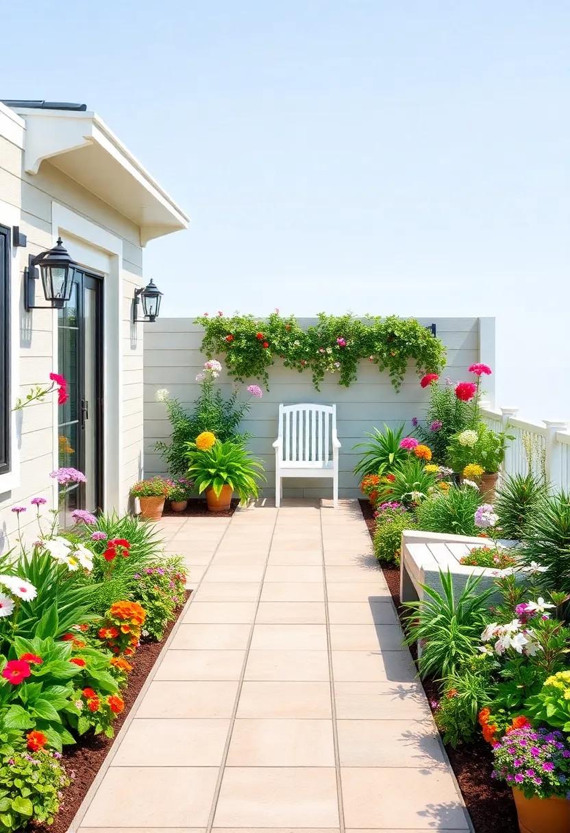 Transform your patio into ‌a serene oasis by ‌lining the​ edges ⁤with vibrant perennial⁣ flower beds that bloom year after year