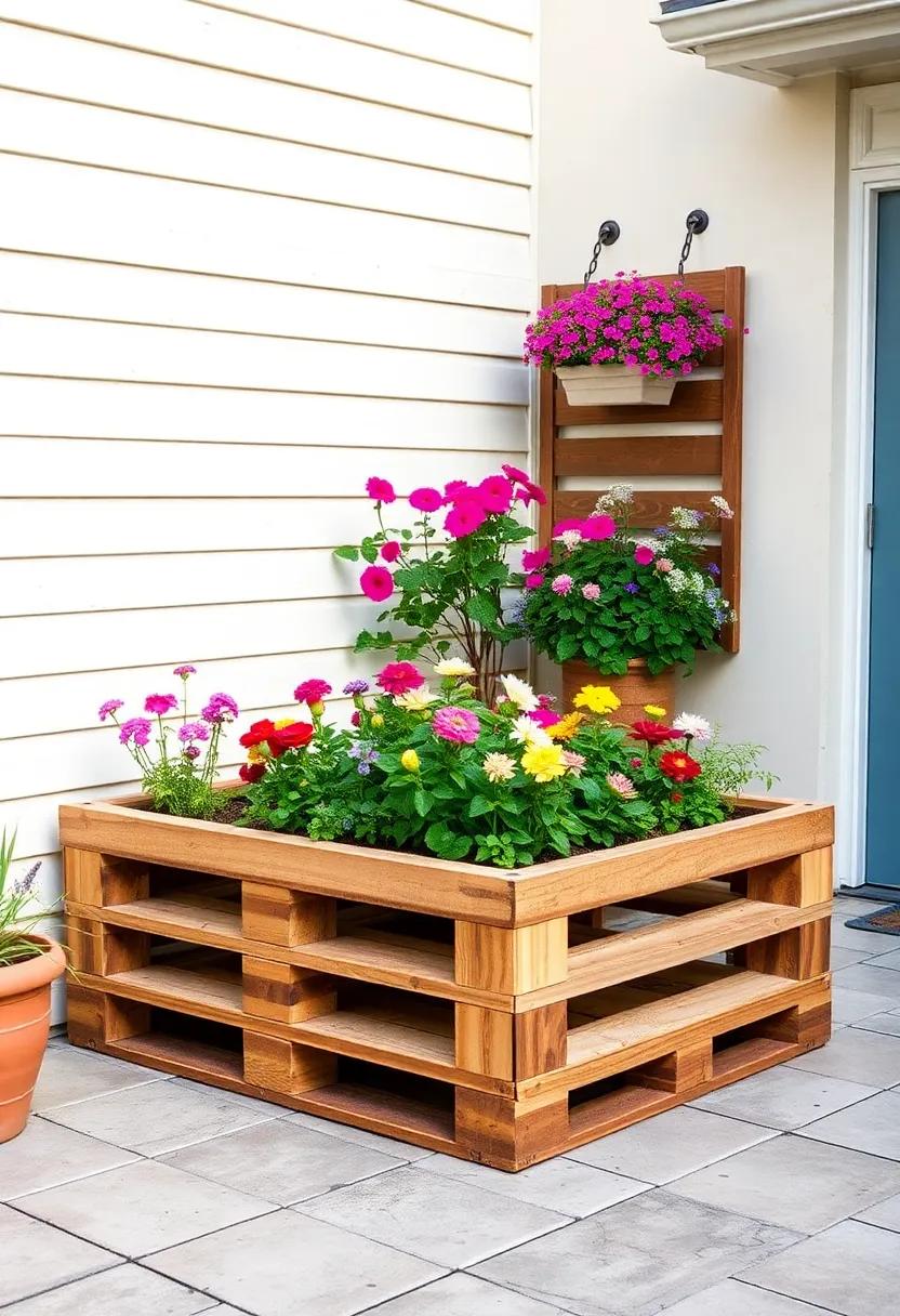 Use recycled wooden pallets‌ to⁣ create raised flower beds,⁣ offering‍ an eco-friendly option that combines rustic charm‍ with⁤ beautiful blooms