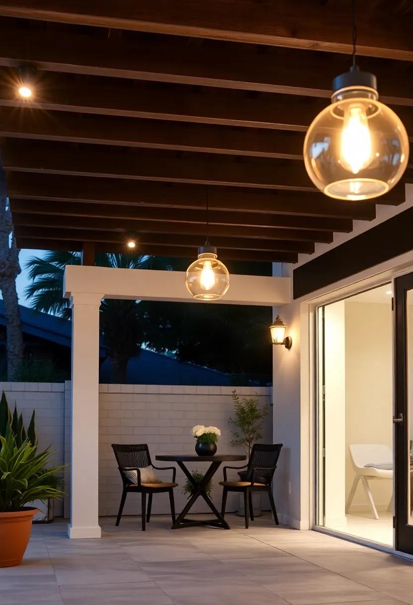 Highlighting Patio Zones: Use pendant Lights to Define Spaces