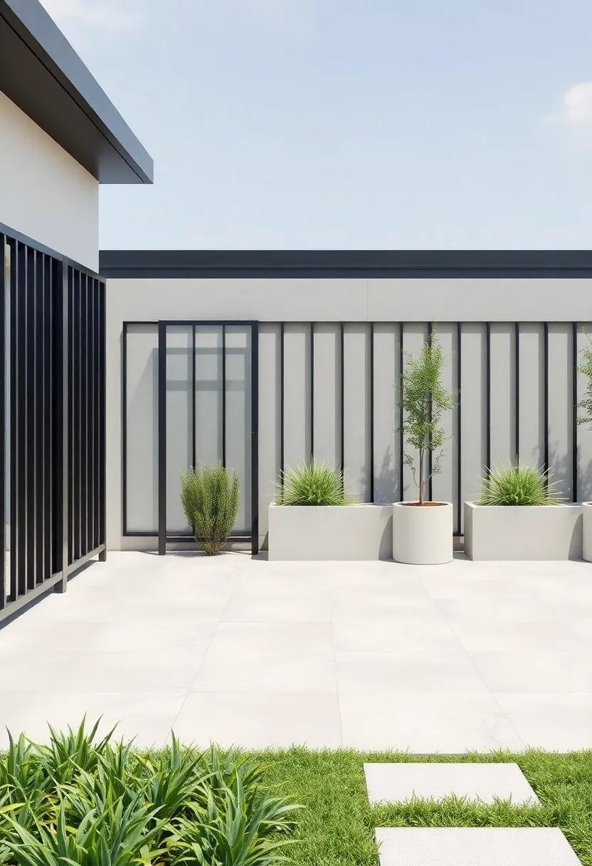 Modern Minimalism: Sleek ⁢metal Fences for a Contemporary Oasis