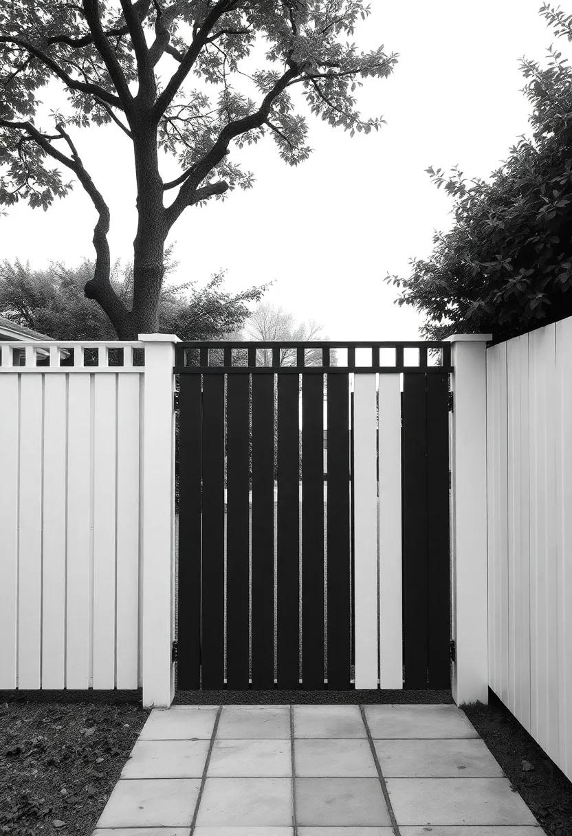 Monochrome Magic: Black and White Privacy Fences for a Bold Statement