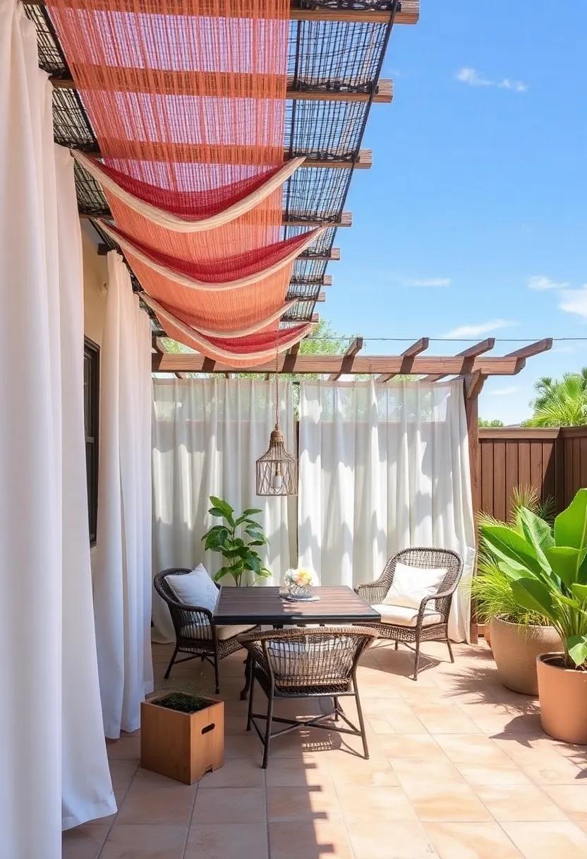 Whimsical Touch: Hanging Fabrics⁢ and Drapes for a Dreamy Patio Escape