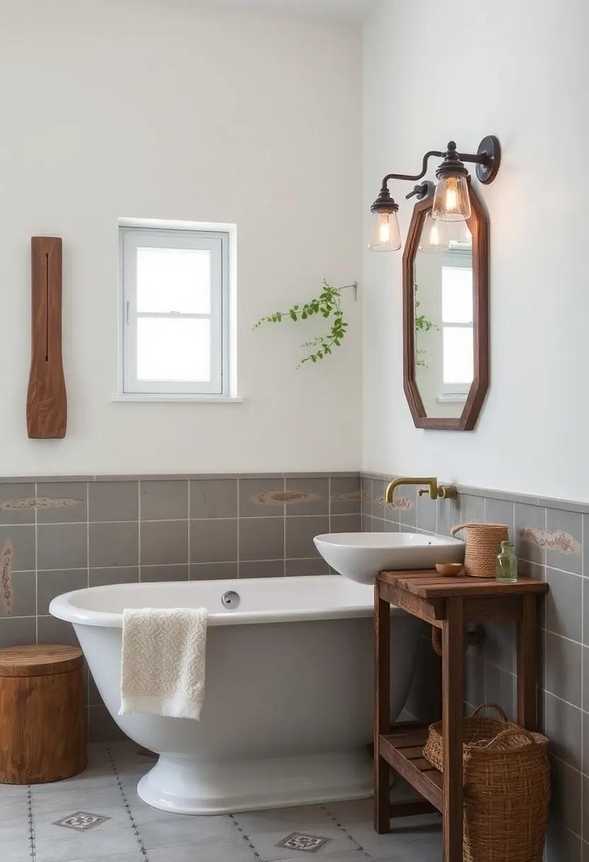 Charming ⁣Vintage⁤ Fixtures Creating Timeless Appeal ⁤in Bathroom Spaces