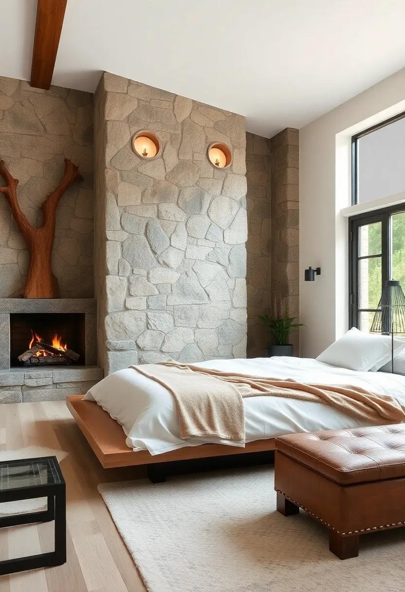 Stone⁣ Accents: Use natural⁤ stone elements such as⁢ a rugged stone fireplace or accent ‍wall for an organic touch