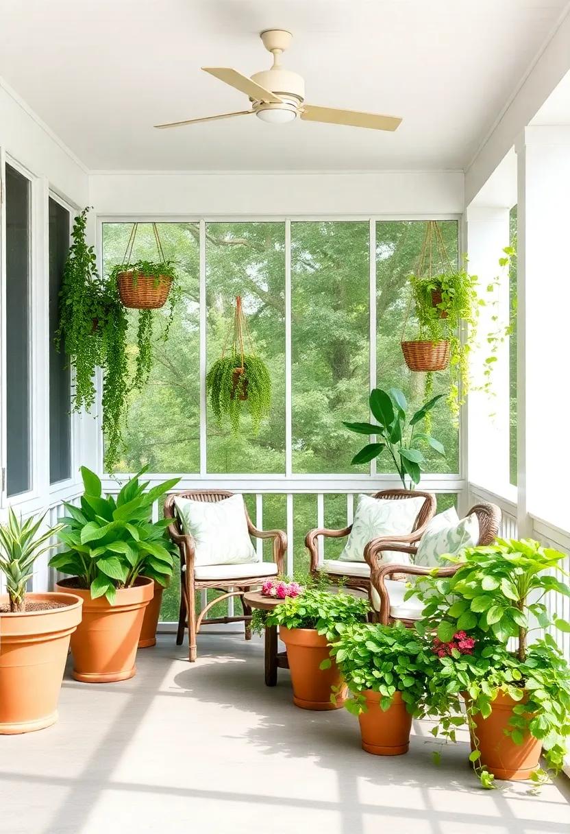 Add ​Potted Plants: Introduce⁤ greenery ​with potted plants, ‌hanging vines, and herbs ​to bring life and color‌ to your space