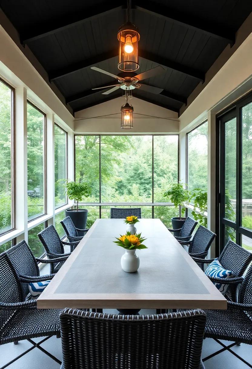Crafting⁣ an Outdoor Dining​ Experience ‍in‍ Your⁤ Screened Porch