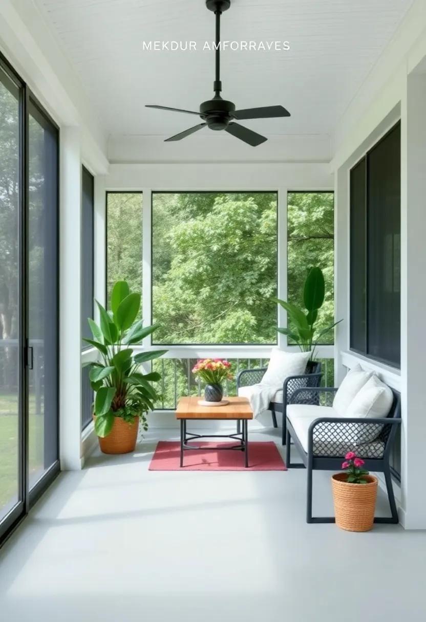 Incorporating Greenery for Fresh Air ⁢and a Lively Screened ⁤Porch Vibe