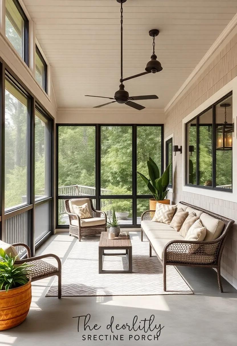 Mixing Textures for an⁤ Inviting and ‍Cozy ⁣Screened Porch Atmosphere