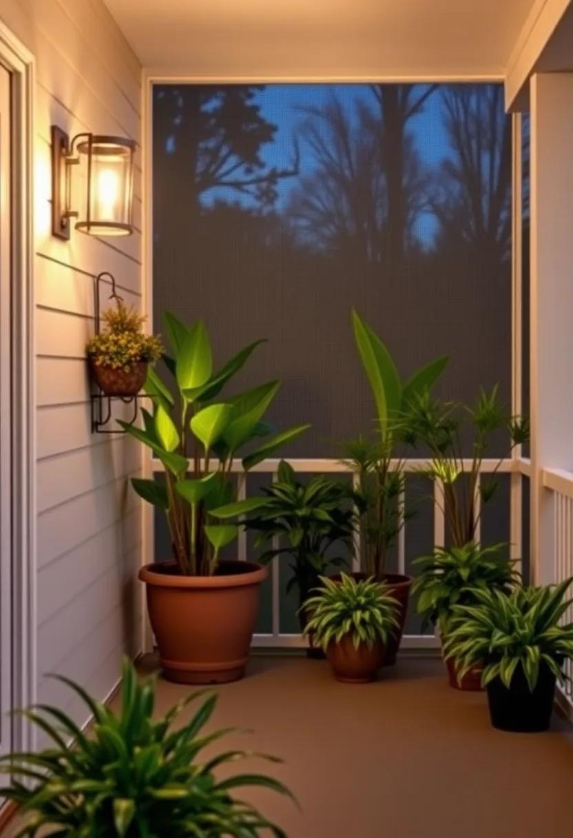 Creative Lighting: Illuminating Your Porch Plants to Enhance Evening Ambiance