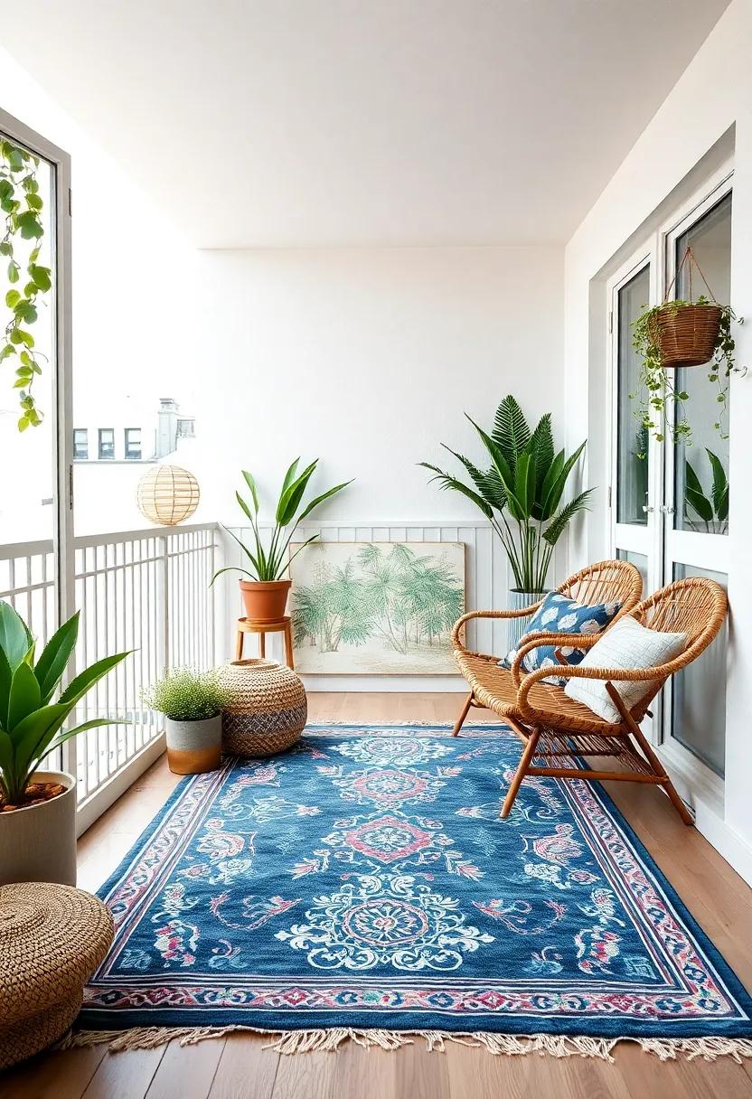 Enhancing Your Balcony’s⁤ Charm with Vintage or Bohemian-Inspired Rugs