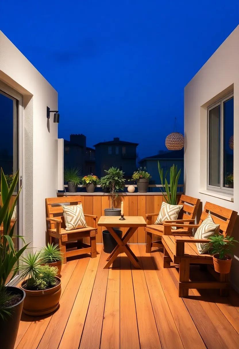 The Charm Of Reclaimed Wood On A Cozy Balcony⁢ Retreat