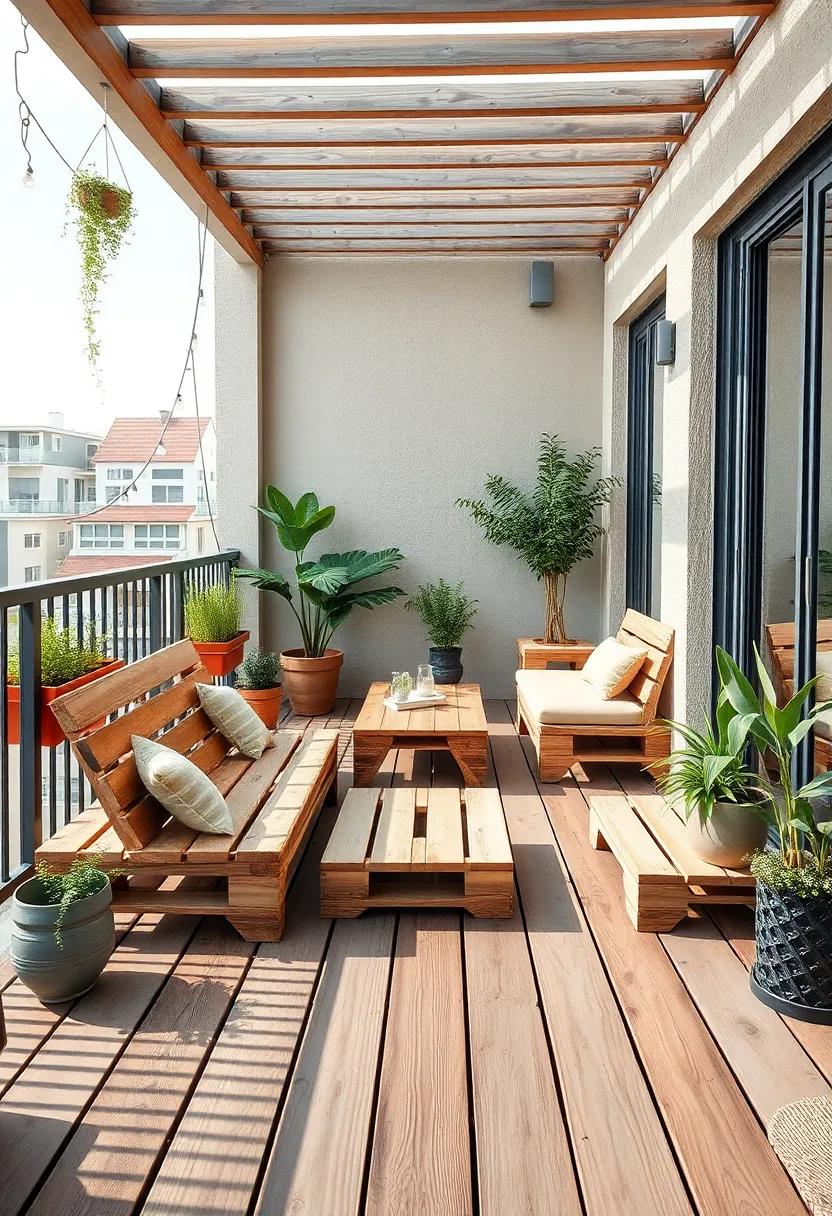 Pallet ⁤Decking To Elevate the⁢ Balcony Floor Aesthetic