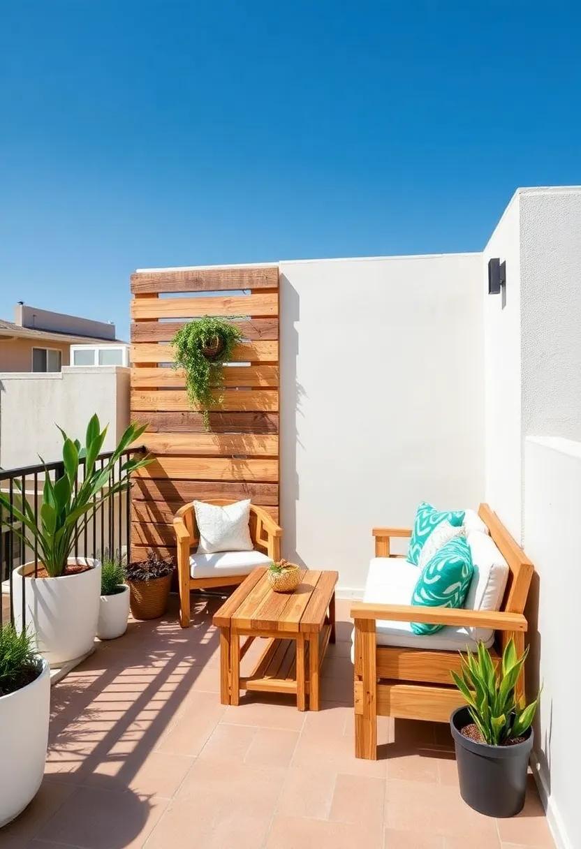 Pallet Accent Walls‌ for A Bold Balcony Statement