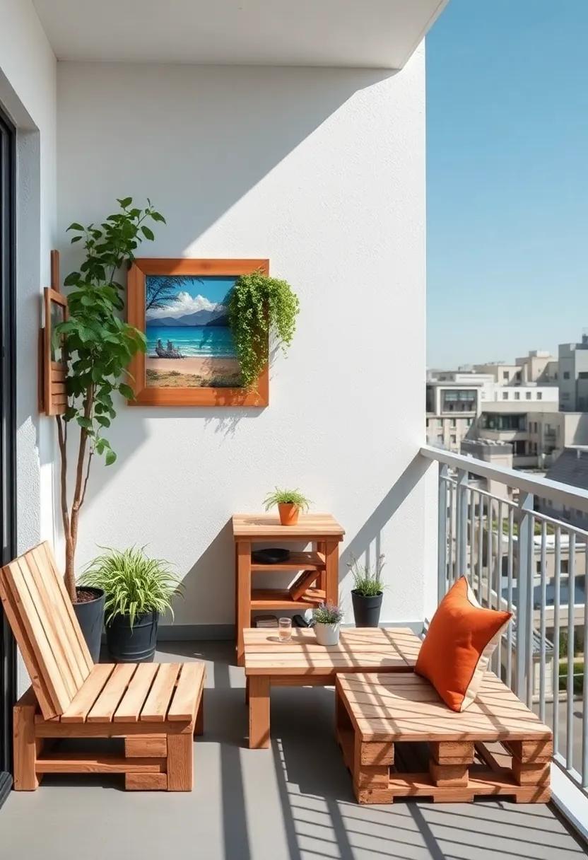 Pallet Art ⁤Displays ⁢For⁤ A Creative Balcony Backdrop