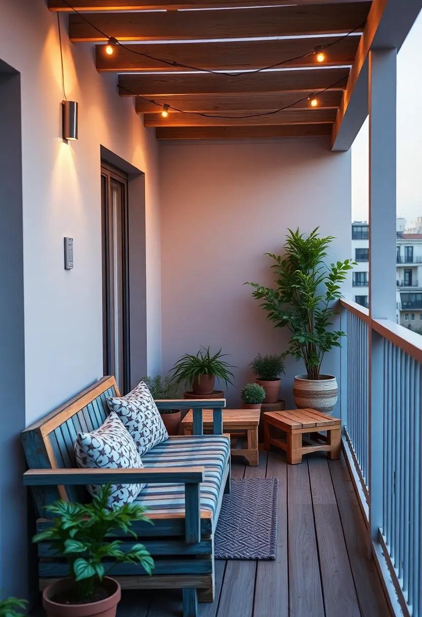 Pallet‌ Lighting Fixtures For A⁣ Warm ‍Balcony Ambiance
