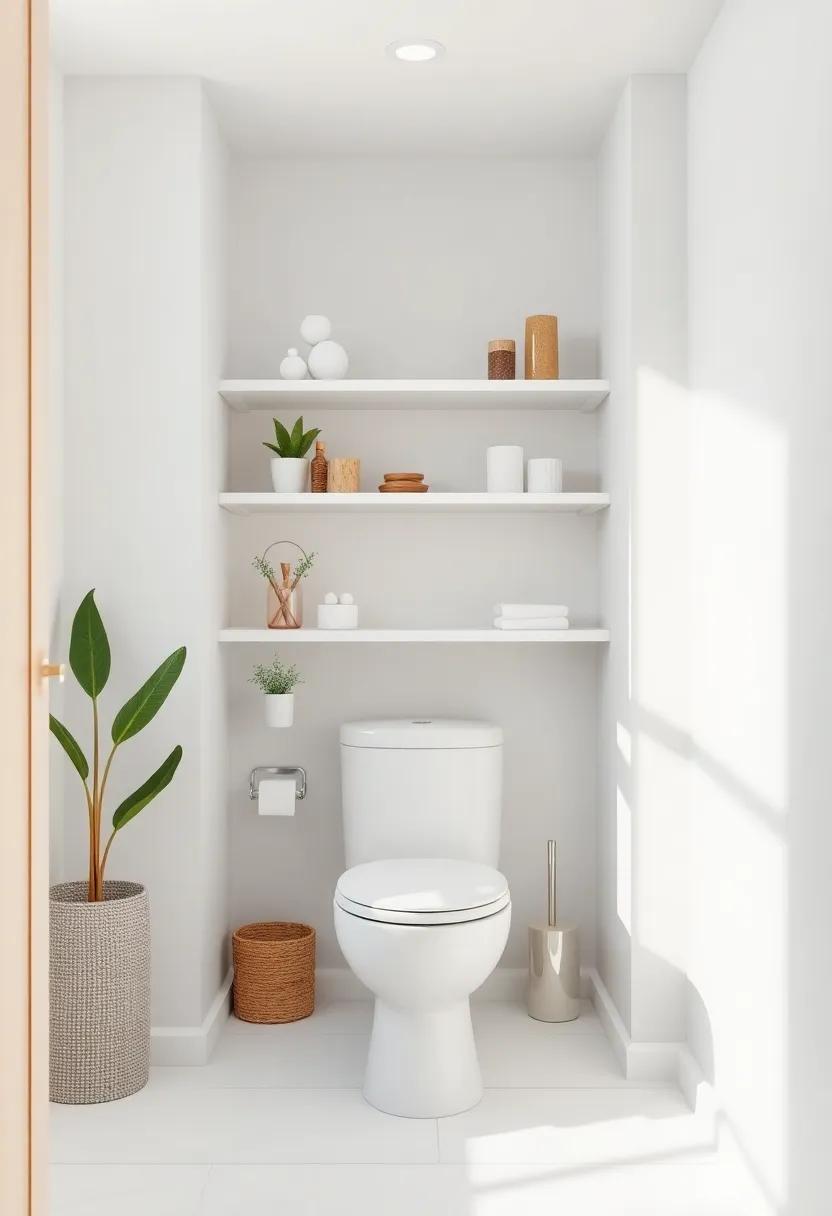 Showcasing Decorative Storage to Elevate Bathroom Closet ‌Aesthetics