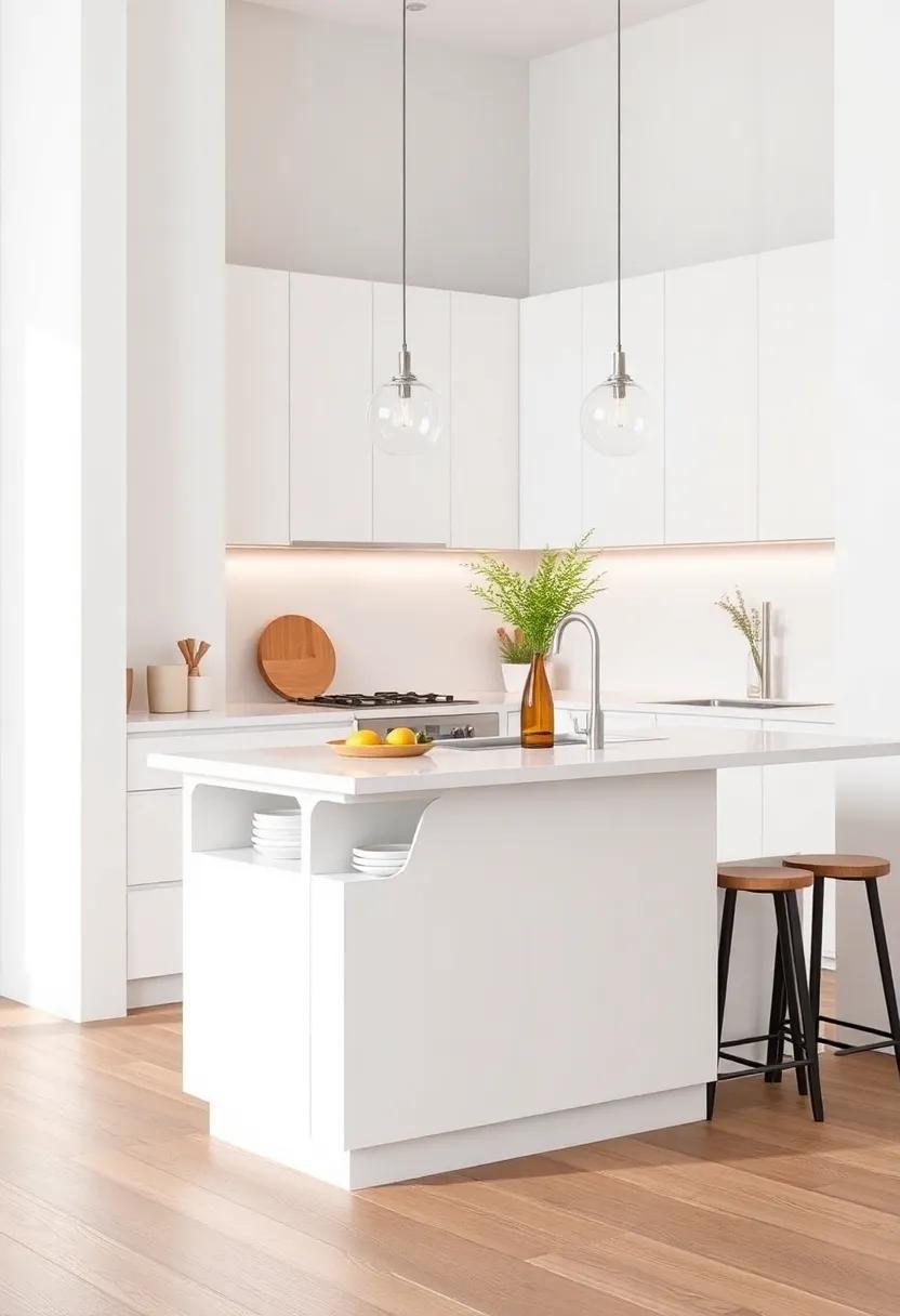 Embrace Minimalism: A sleek, narrow island with clean lines and integrated storage keeps⁤ your small kitchen clutter-free while adding a touch of sophistication