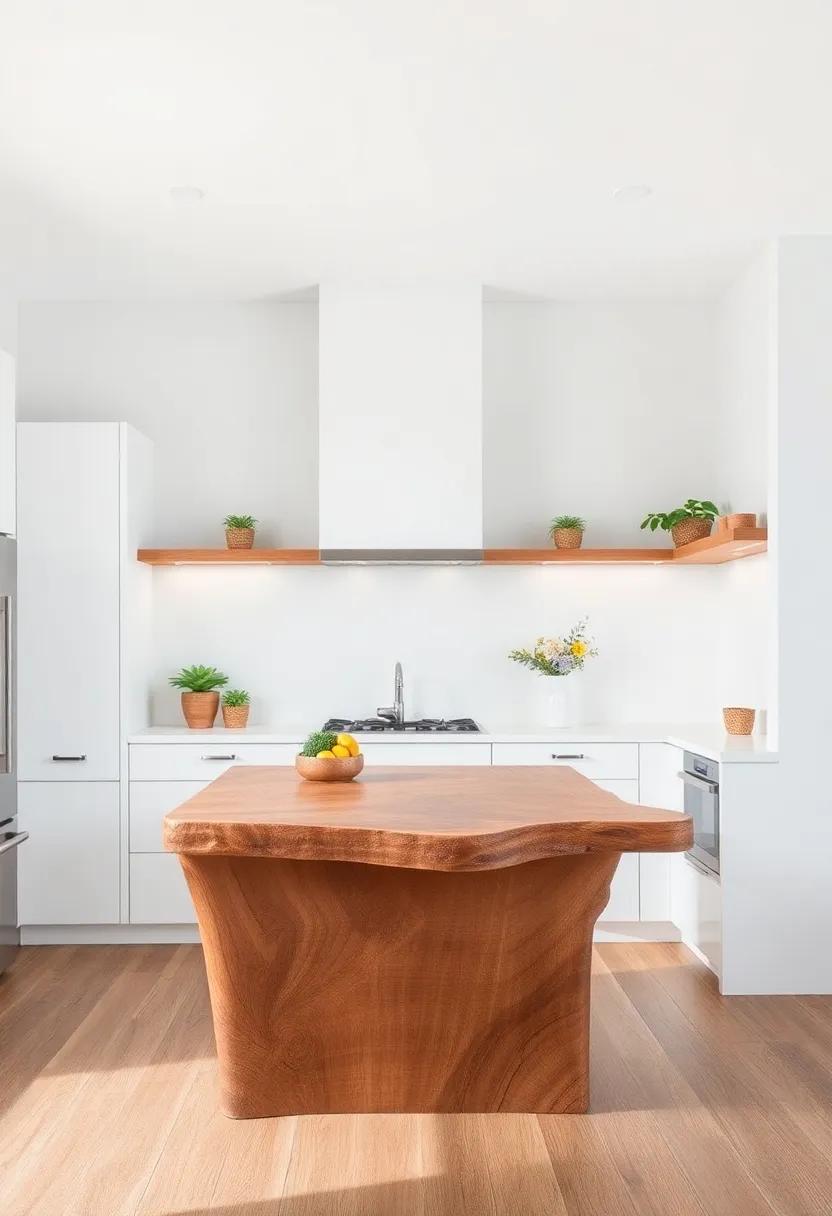 natural Elements: Bring the⁤ outdoors⁤ in with a live-edge‍ wood⁢ island, showcasing the natural beauty of the ⁤material while offering an ‌organic touch⁢ to your ‍space