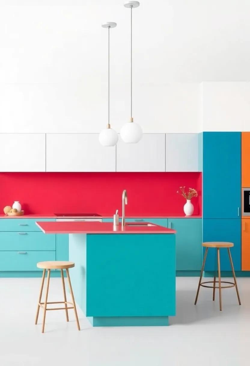 Color-Blocked Perfection: Embrace a color-blocking ⁣technique with your island to create visual interest, highlighting different zones and‌ functionalities within the kitchen