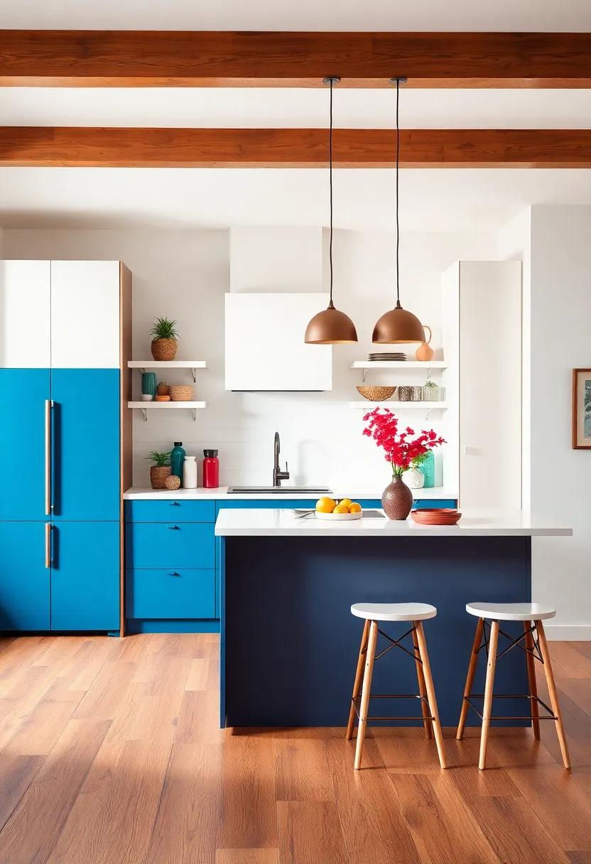 Colorful Contrast: ​Add a bold⁣ splash of⁤ color to your island that contrasts with neutral cabinets,⁤ creating a​ focal point that energizes your ​small cooking space