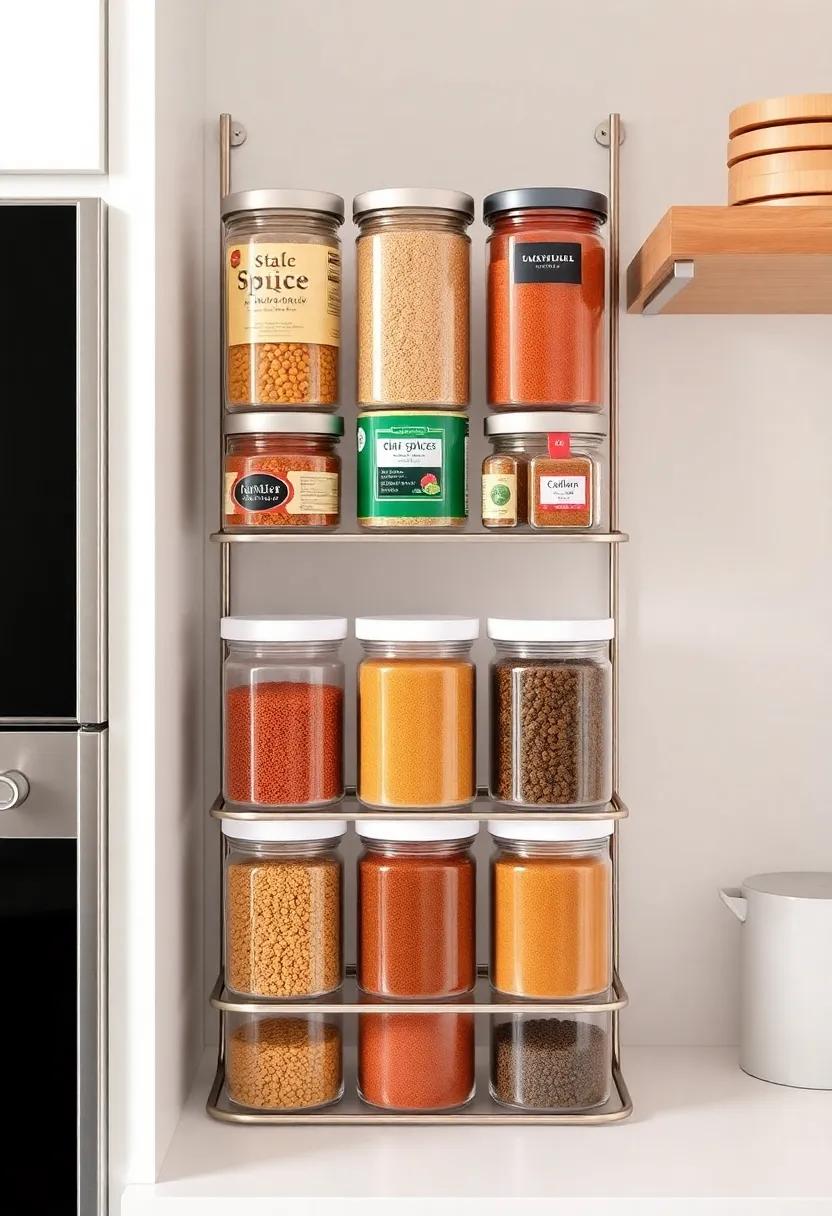 Decorative Spice Caddies: Find out how decorative spice caddies can add a playful accent to your kitchen while maximizing vertical storage without compromising style