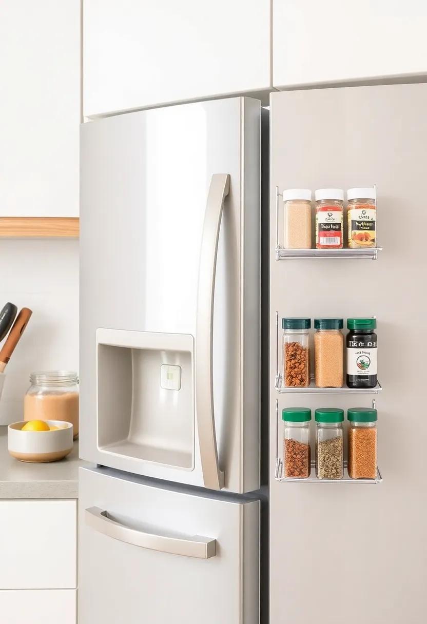 Magnetic Spice Jars: Learn about the magic of magnetic spice jars that cling to the refrigerator, providing an out-of-the-way yet easily accessible flavor station