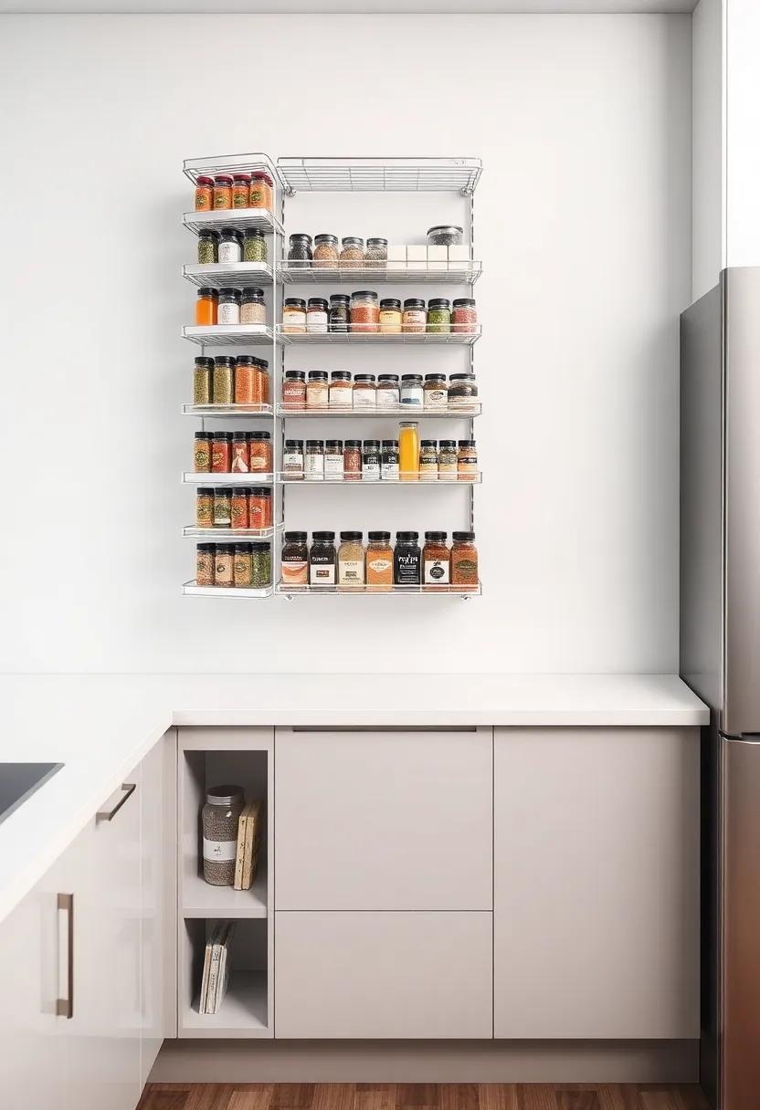 Rotating Spice Racks: Embrace the convenience of rotating spice racks that spin effortlessly, offering a more accessible experience in compact kitchens