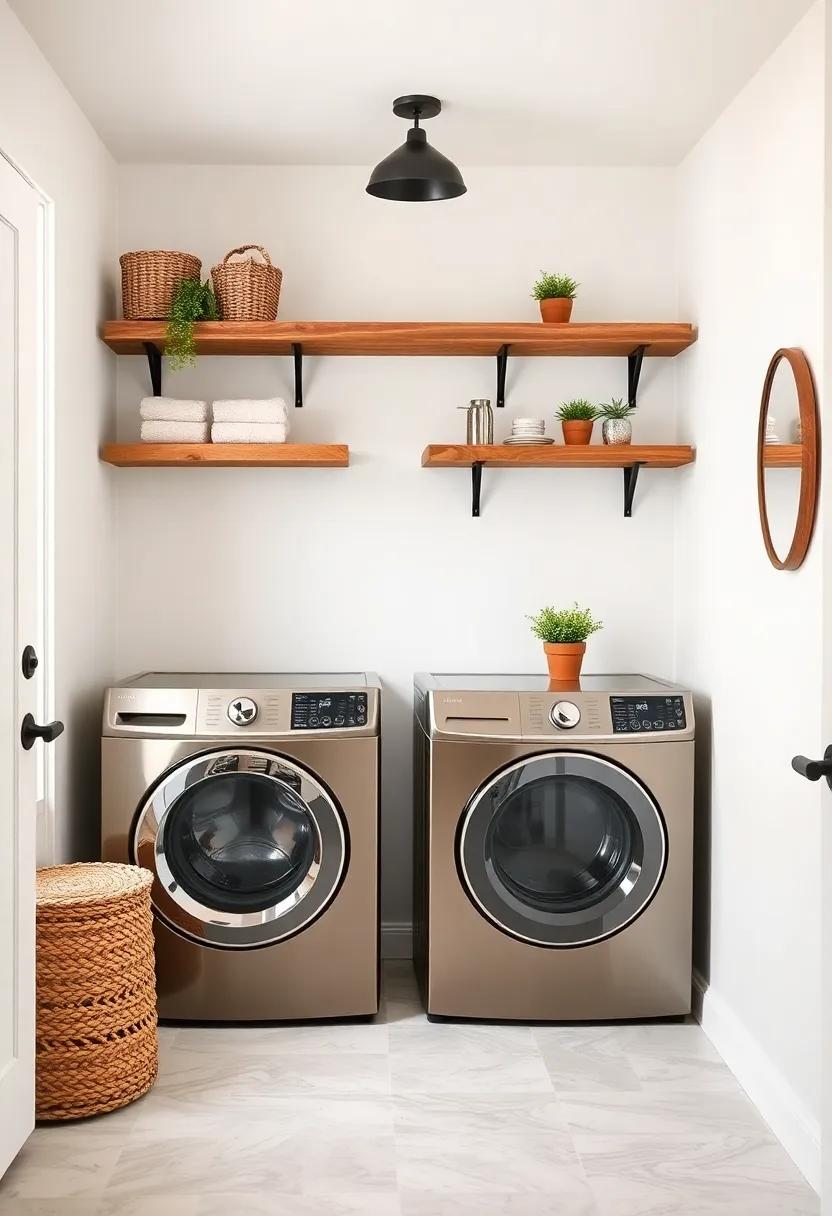 Charming Rustic Shelves That Add Warmth to ⁤your Laundry Room
