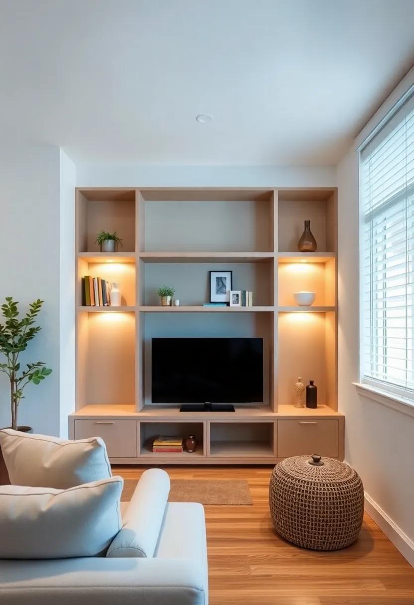 Integrated Lighting: Illuminating Built-in Shelves for Impact