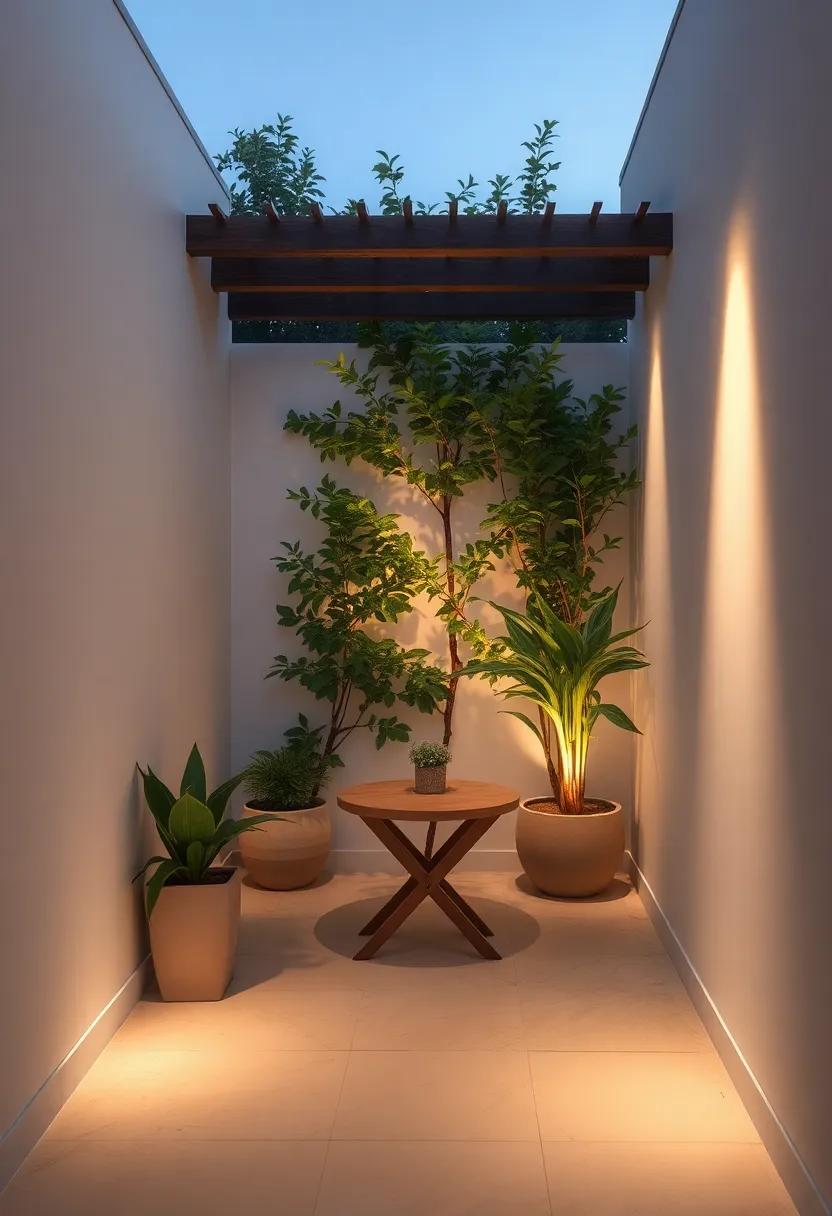 Enhance Nature⁣ with Soft Spotlights Aiming at ​Foliage
