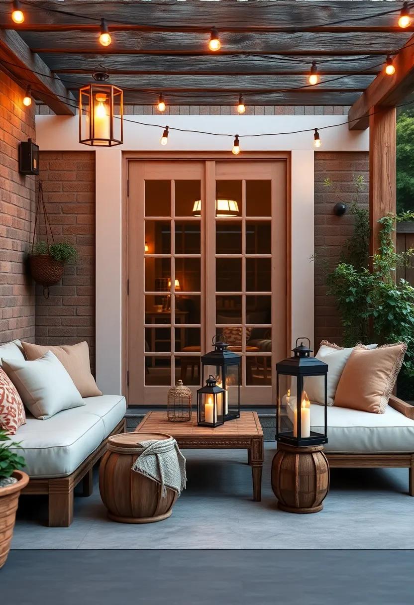 Embrace the Warmth of Lanterns for a Rustic Touch in Small Spaces