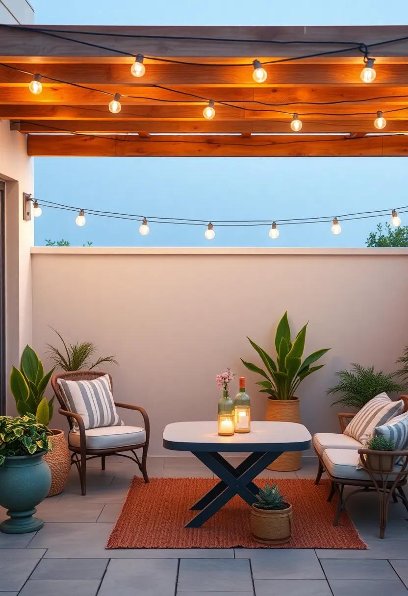 Inventive Use of String Lights for Enchanting Evening Gatherings