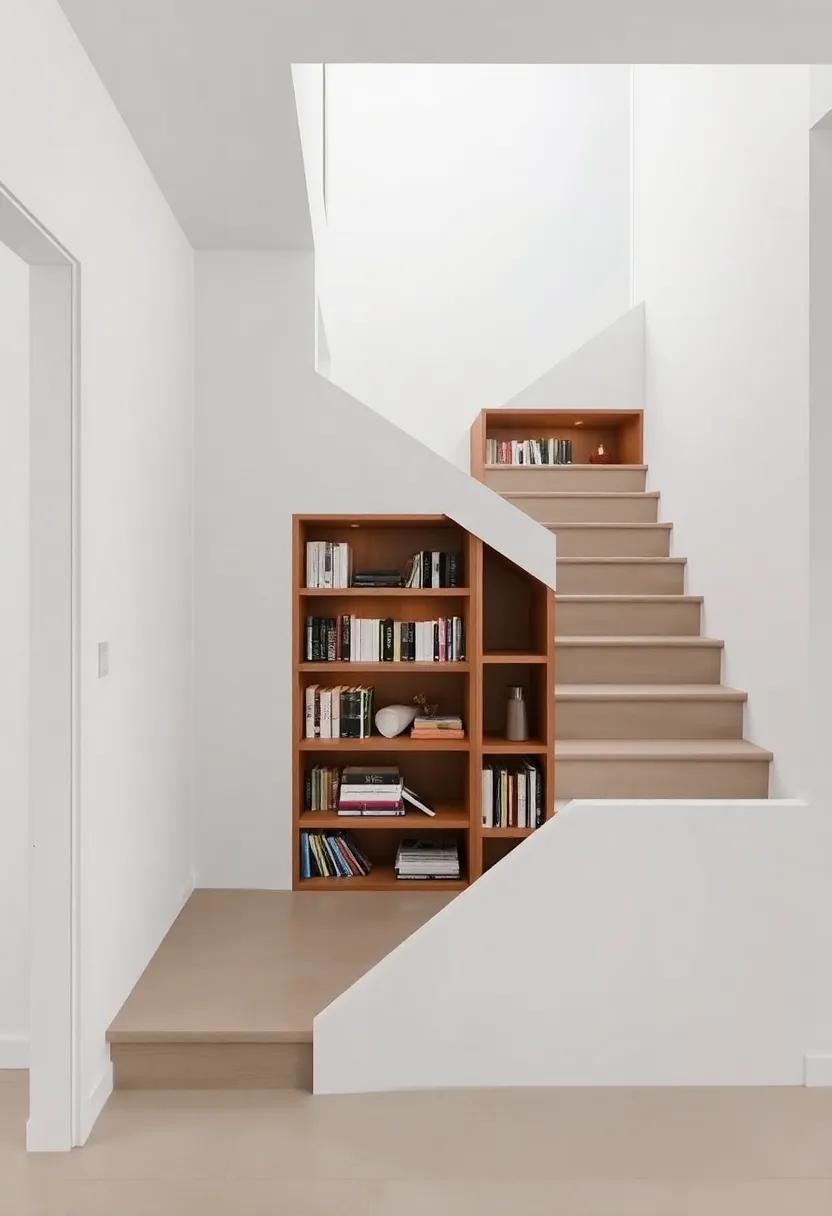 Incorporating Built-In⁤ Bookshelves ⁤Alongside⁢ Staircase⁢ Designs