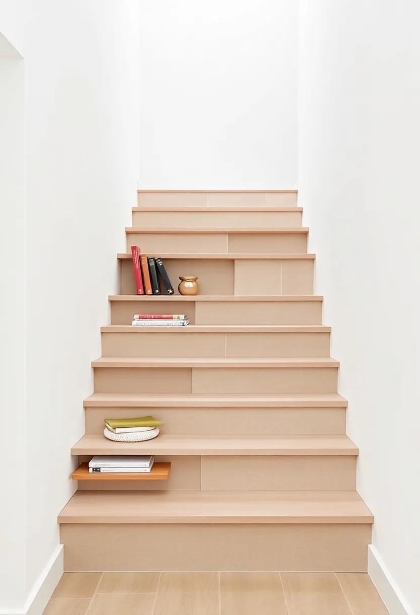 Inspiring⁤ Ideas for ‍Using⁣ Staircase ⁣Risers as mini Shelving Units