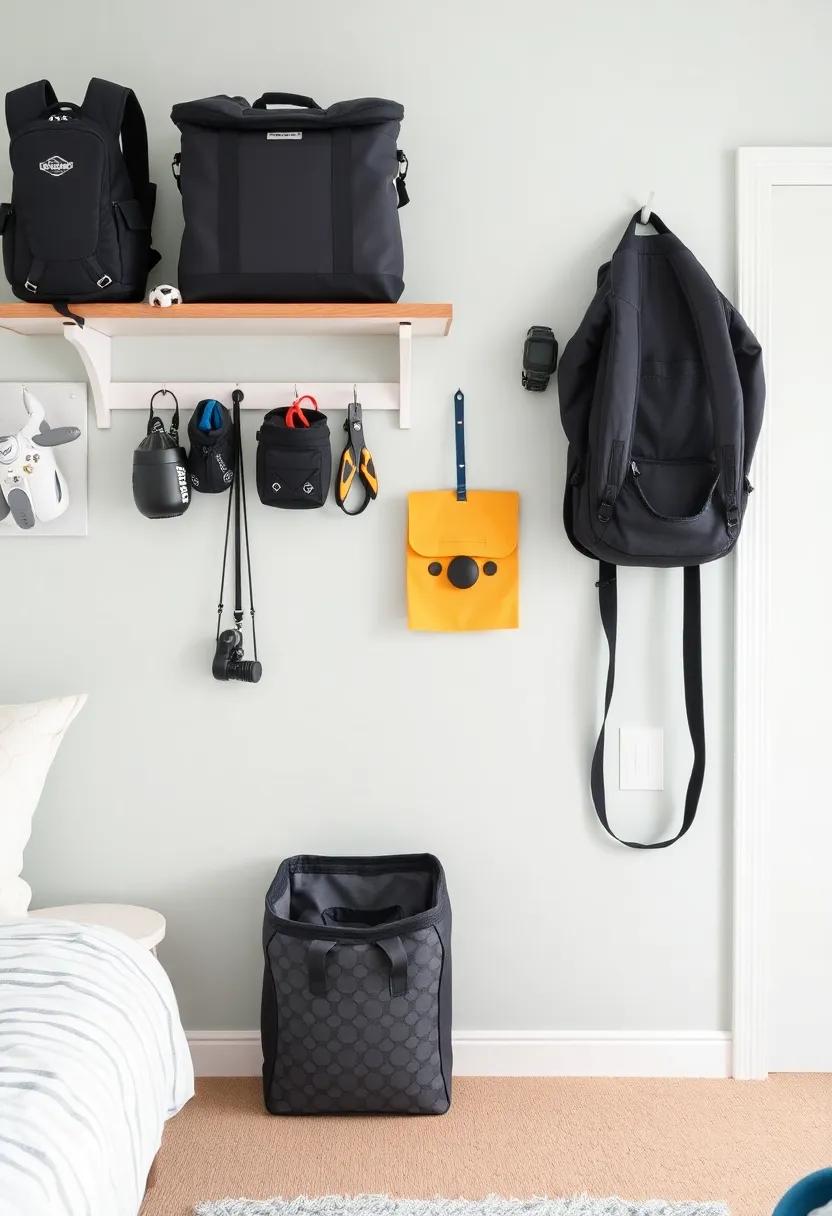 hanging storage Ideas for⁣ Frequently Used Gear in a Teen’s Room