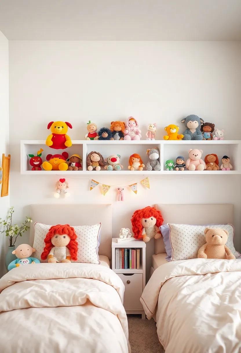 Plush Toy kingdom: Arrange a collection of‌ plush ‌toys⁣ from storybook characters on shelves ‌or beds‍ to bring characters⁣ to life