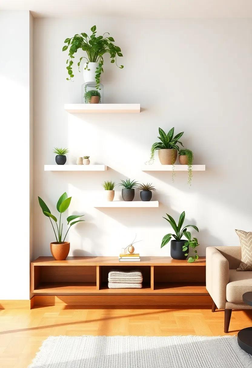 Adding Greenery: Floating Shelves as a Home for Plants