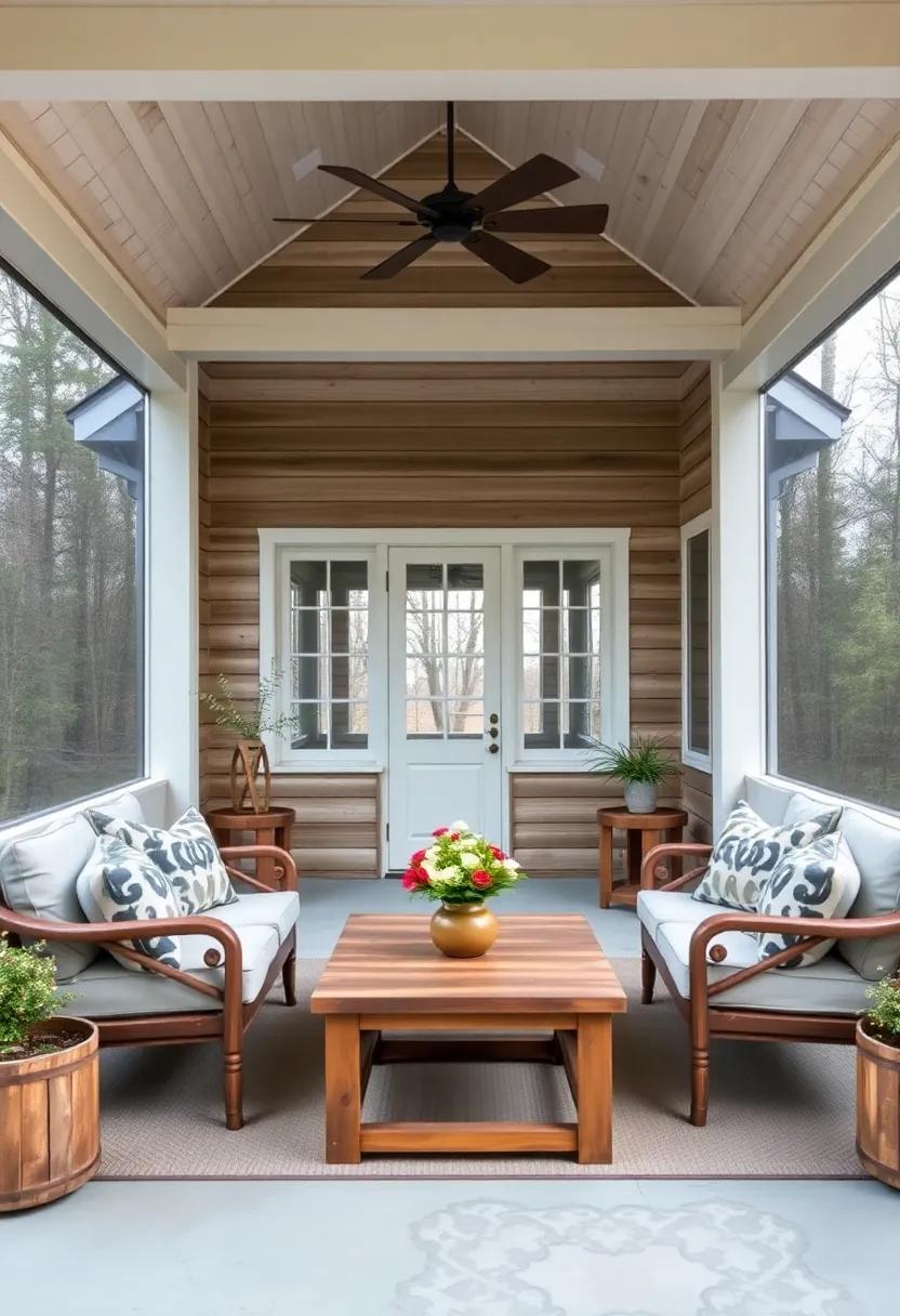 rustic Elegance: Combining Wood Elements with Cozy Furnishings